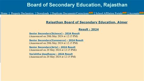 Rajasthan Board Result 2024, Direct Link, Check RBSE Result.